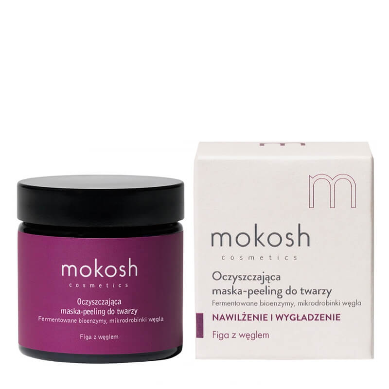 Mokosh Smoothing and Cleasing Face Mask Fig &amp; Charcoal Wygładzająco-oczyszczająca maska do twarzy - Figa z węglem 60 ml