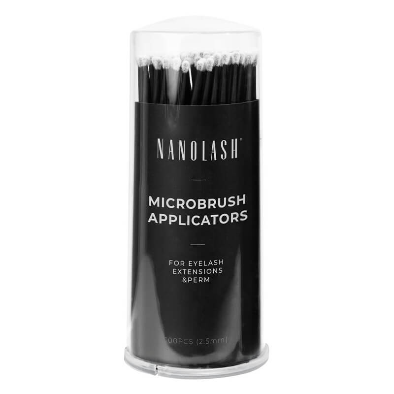 Nanolash Microbrush Applicators Aplikatory bezwłókienkowe do rzęs (2,5 mm) 100 szt