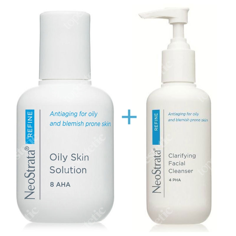 NeoStrata Clarifying Facial Cleanser + Oily Skin Solution ZESTAW Oczyszczający żel do mycia twarzy 200 ml + Tonik do skóry tłustej 100 ml