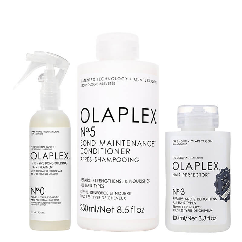 Olaplex Heal Your Hair ZESTAW Intensywna kuracja rekonstruująca 155 ml + Odżywka do włosów 100 ml + Odżywka regenerująco-odbudowująca 250 ml