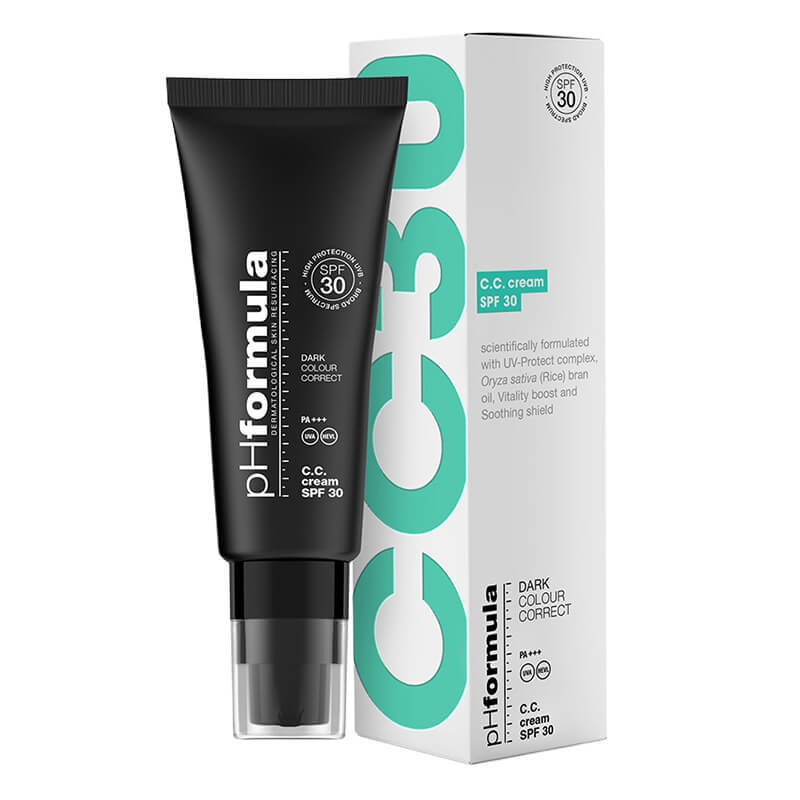 pHformula C.C. Cream SPF 30 PA+++ Krem barwiony ochronny z witaminą C (odcień Dark) 50 ml
