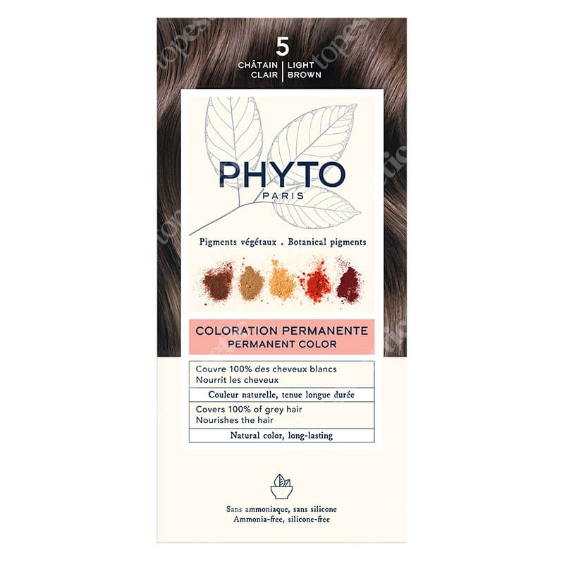 Phyto Hair Dye Farba do włosów - jasny kasztan (kolor 5 Chatain Clair) 1 szt