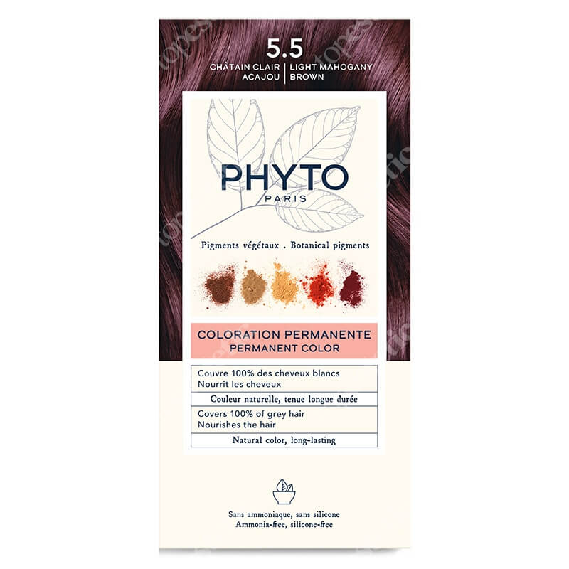 Phyto Hair Dye Farba do włosów - mahoniowy brąz (kolor 5.5 Chatain Clair Acajou) 1 szt