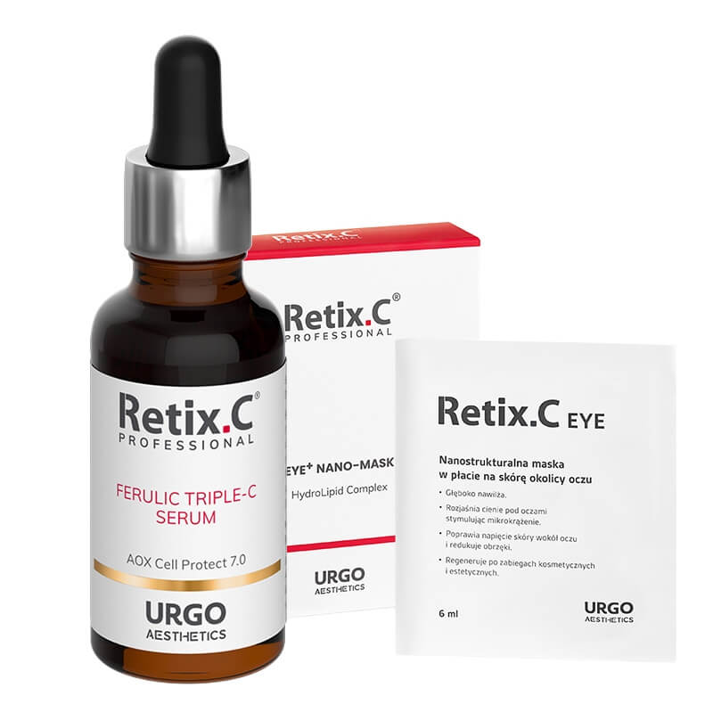 Retix C Brightening Skin ZESTAW Serum 30 ml + Nanostrukturalna maska w płacie 5 x 6ml
