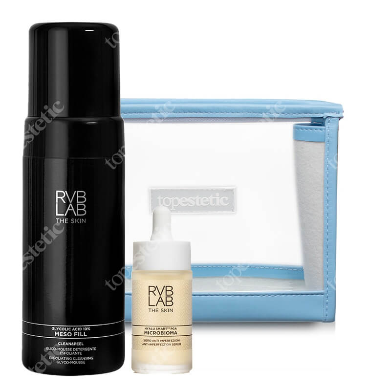 RVB LAB Make Up Pielęgnacja Skóry Trądzikowej ZESTAW Serum na niedoskonałości 30 ml + Mikro - złuszczająca pianka z 10 % kwasem glikolowym 125 ml