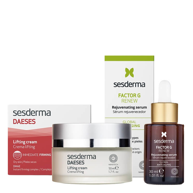 Sesderma Daeses Lifting Cream + Factor G - Rejuvenating Serum ZESTAW Krem liftingujący 50 ml + Serum z pęcherzykami lipidowymi 30 ml