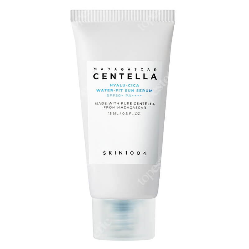 Skin1004 Centella Hyalu-Cica WATER-FIT Sun Serum SPF 50+ PA++++ Travel Lekki nawilżający krem przeciwsłoneczny SPF 50+ PA++++ 15 ml