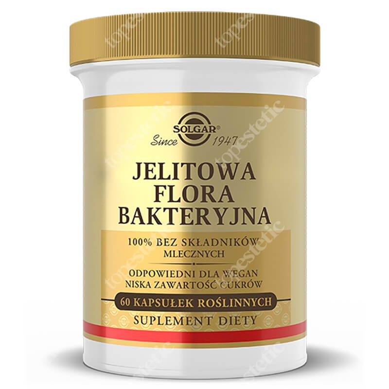 Solgar Jelitowa Flora Bakteryjna Formuła probiotyczna – 100% bez produktów mlecznych 60 kapsułek