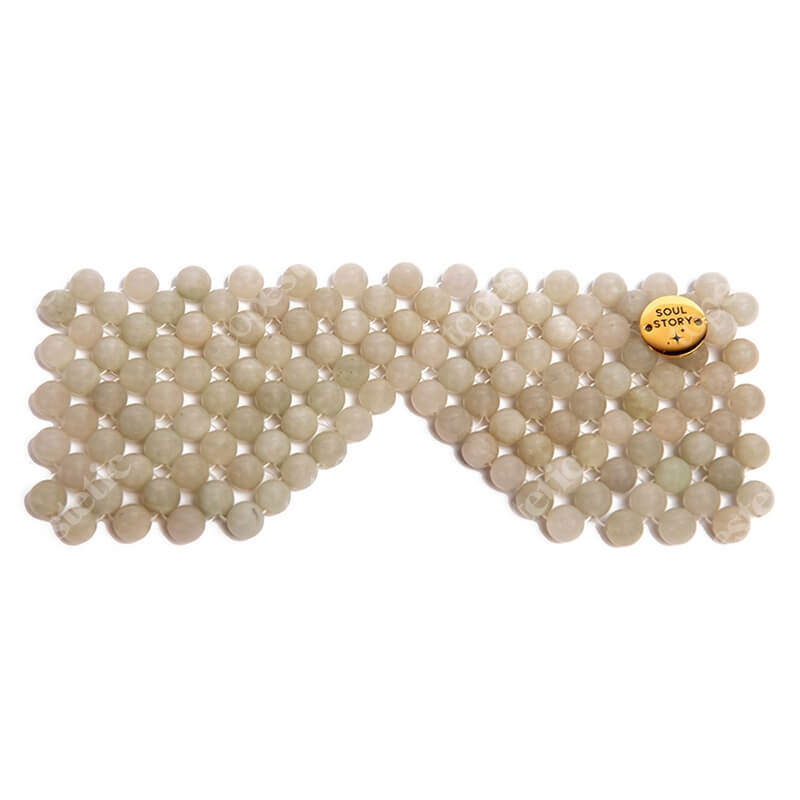 Soul Story Gray Jade Natural Eye Mask Maska na oczy z naturalnych kamieni jadeitowych 1 szt