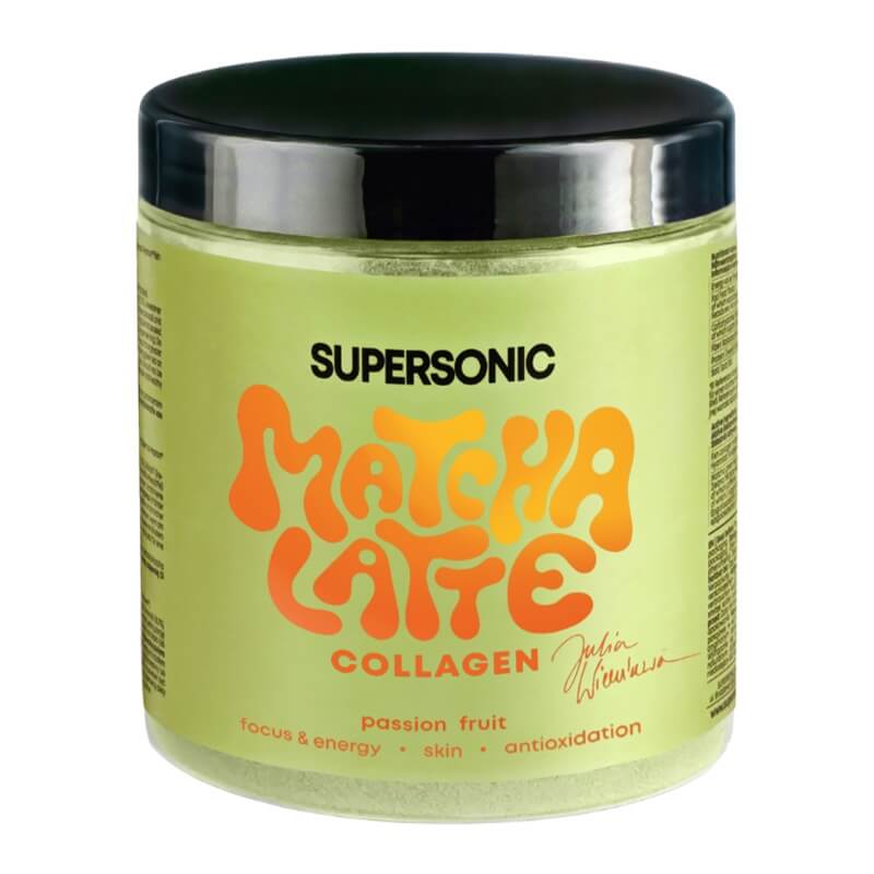 Supersonic Matcha Latte Collagen Marakuja Matcha latte z kolagenem i mleczkiem kokosowym o smaku marakui 280 g