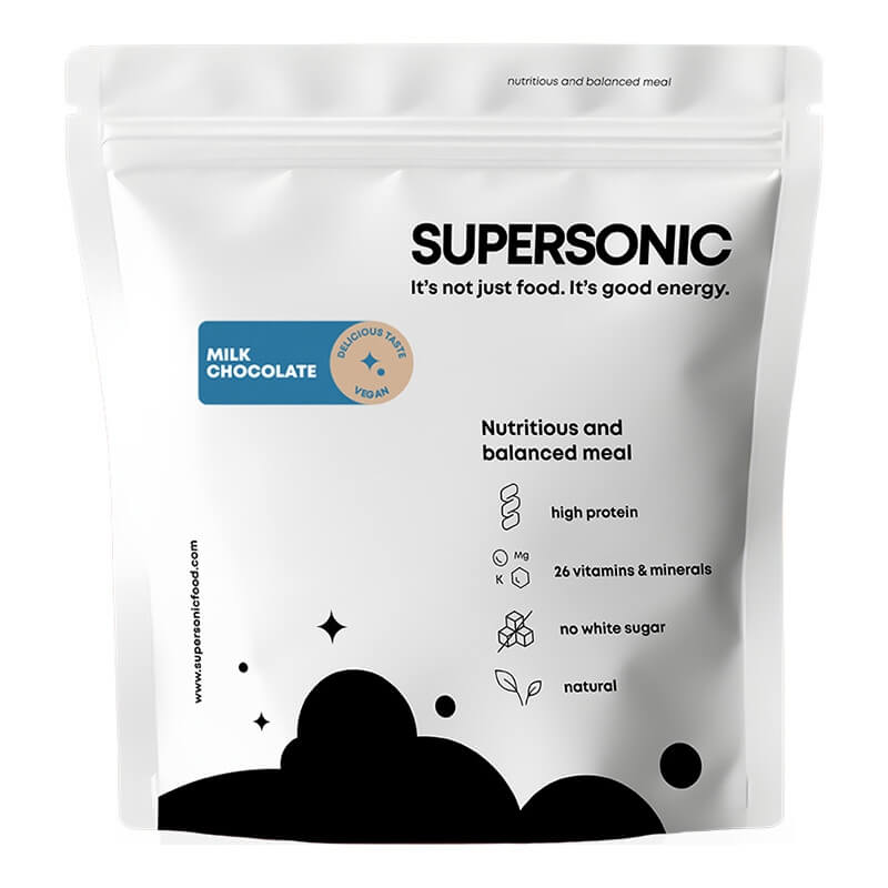 Supersonic Plus Meal Pełnowartościowy posiłek o smaku mlecznej czekolady ( VEGE ) 1500g