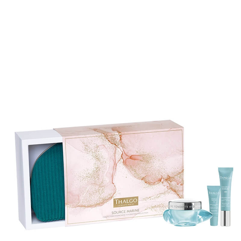 Thalgo Source Marine ZESTAW Krem do skóry normalnej i suchej 50 ml + Serum 10 ml + Fluid pod oczy 15 ml + Kosmetyczka 1 szt