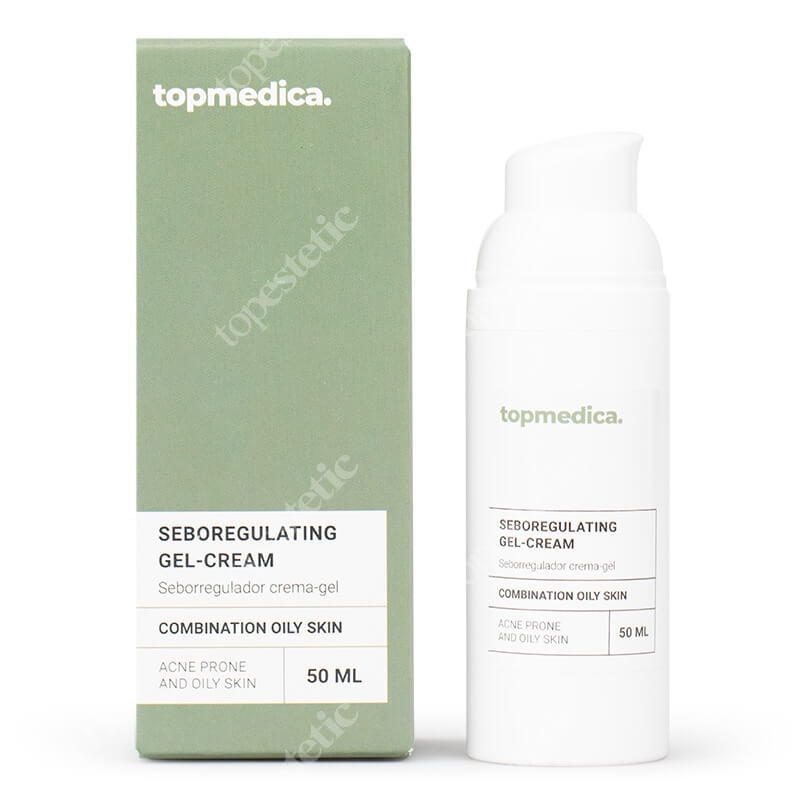 topmedica Seboregulating Gel - Cream Żel seboregulujący z niacynamidem i kwasem salicylowym dla skóry tłustej, trądzikowej, z zaskórnikami 50 ml