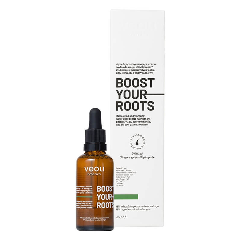 Veoli Botanica Boost Your Roots Stymulująco-rozgrzewająca wcierka wodna do skalpu 50 ml