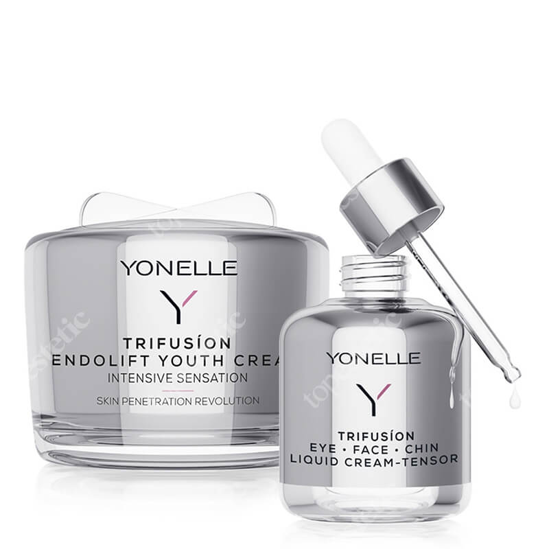 Yonelle Trifusion Set ZESTAW Płynny krem-napinacz pod oczy, na twarz i podbródek 50 ml + Endoliftingujący krem młodości 55 ml