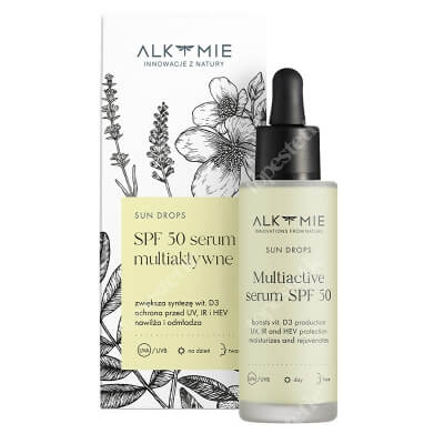Alkmie Sun Drops SPF 50 Krople do twarzy 2 w 1 ochrona przeciwsłoneczna i multiaktywne serum 30 ml