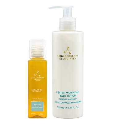 Aromatherapy Associates Revive Morning Set ZESTAW Pobudzający olejek pod prysznic 50 ml + Energetyzujący balsam do ciała 250 ml