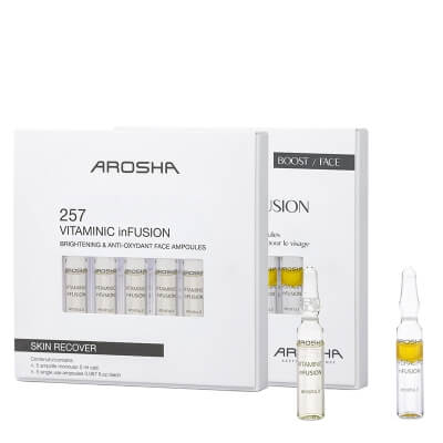 Arosha Infusion Care ZESTAW Ampułki rozświetlająco-antyoksydacyjne 5x 2ml + Ampułki nawilżająco-odżywcze 5x 2ml