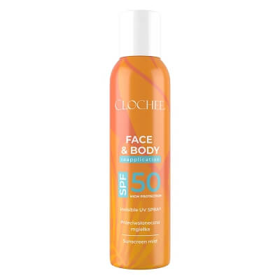 Clochee Invisible Face&amp;Body UV Spray SPF 50 Przeciwsłoneczna mgiełka SPF 50 do twarzy i ciała 150 ml