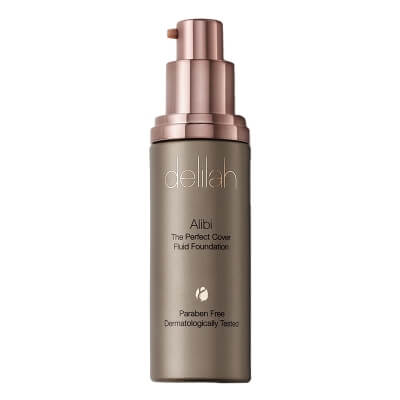 Delilah Alibi The Perfect Cover Fluid Foundation Wodoodporny podkład kryjący (kolor Pillow) 30 ml