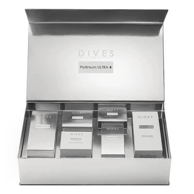 DIVES MED Platinium Ultra 4 Supreme Anti-Aging Set ZESTAW Płyn micelarny 250 ml + Tonik 250 ml + Krem wokół oczu i ust 25 ml +Krem 50 ml + Krem 50 ml +Serum 30 ml