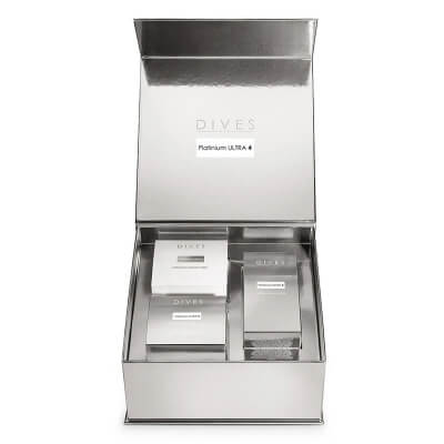 DIVES MED Platinium Ultra 4 Supreme Anti-Aging Small Set ZESTAW Ujędrniające serum 30 ml + Krem przeciwzmarszczkowy o lekkiej konsystencji 50 ml + Krem o bogatej konsystencji 50 ml