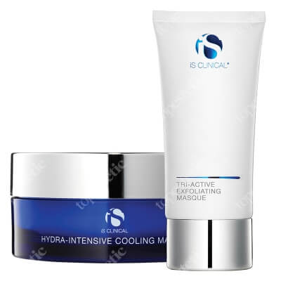 iS Clinical Zabieg Smooth &amp; Soothe Facial ZESTAW Profesjonalna maska żelowa do użytku domowego 120 g + Maseczka eksfoliująca 120 g