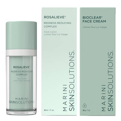 Marini SkinSolutions Codzienna Pielęgnacja Wyrównująca Koloryt Skóry ZESTAW Krem korygujący wygląd skóry 28 g + Lotion redukujący zaczerwienienia 30 ml
