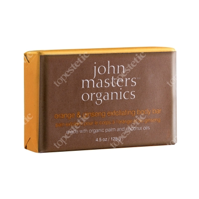 John Masters Organics Orange &amp; Ginseng Exfoliating Body Bar Mydło złuszczające z pomarańczą i żeń-szeniem 128 g