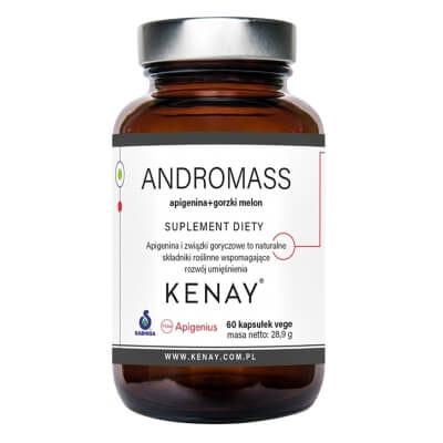 Kenay AndroMass Apigenina Gorzki melon suplement diety 60 kapsułek