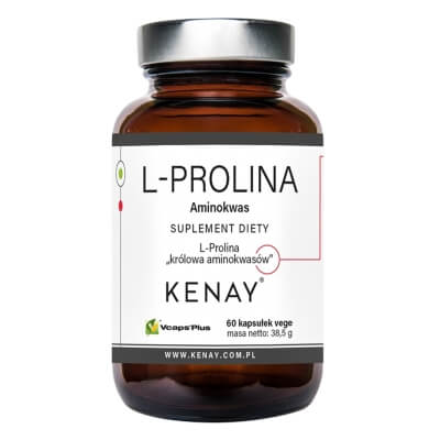 Kenay L-Prolina Aminokwas Suplement diety 60 kapsułek
