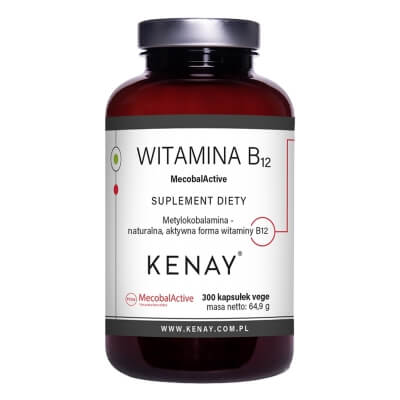 Kenay Witamina B12 MecobalActive Metylokobalamina 300 kapsułek