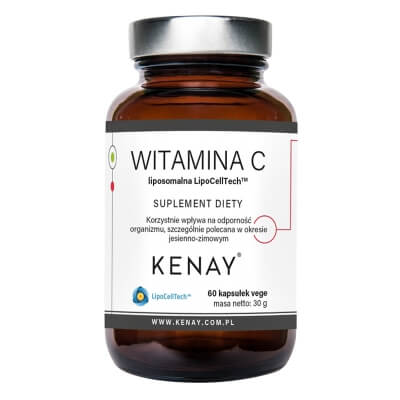 Kenay Witamina C Liposomalna LipoCellTech Suplement diety 60 kapsułek