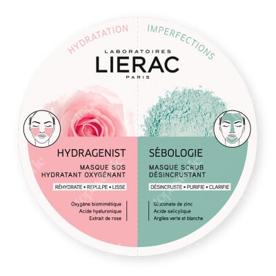 Lierac Sebologie &amp; Hydragenist DuoMask Maseczka oczyszczająco - rozjaśniająca 2 szt