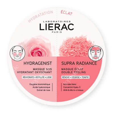 Lierac Supra Radiance &amp; Hydragenist DuoMask Maseczka detox - odnowa 2 szt