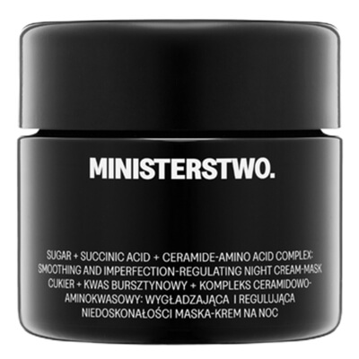 Ministerstwo Dobrego Mydła Cukier + Kwas Bursztynowy Wygładzająca maska-krem na noc 50 ml