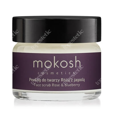 Mokosh Active Face Scrub Rose &amp; Blueberry MINI Aktywny peeling do twarzy - Róża z jagodą 15 ml