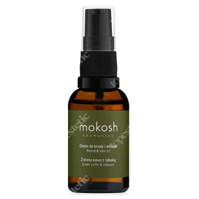 Mokosh Beard and Hair Oil Green Coffee &amp; Tobacco Olejek do brody i włosów - Zielona kawa z tabaką 30 ml