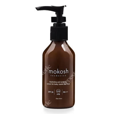 Mokosh Hydrating and Soothing Lotion for Body, Hand and Face SPF 30/PA+++ Nawilżająco-łagodzący lotion do ciała, dłoni i twarzy "Aloes" 100 ml