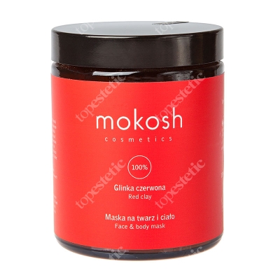 Mokosh Red Clay Face &amp; Body Mask Glinka czerwona, maska na twarz i ciało 180 ml