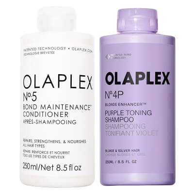 Olaplex Blonde Care ZESTAW Szampon tonujący 250 ml + Odżywka regenerująco-odbudowująca 250 ml