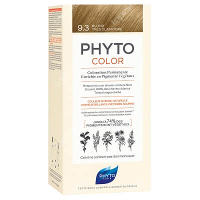 Phyto Hair Dye Farba do włosów - bardzo jasny złoty blond (kolor 9.3 Blond Tres Clair Dore) 1 szt