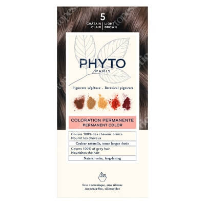 Phyto Hair Dye Farba do włosów - jasny kasztan (kolor 5 Chatain Clair) 1 szt