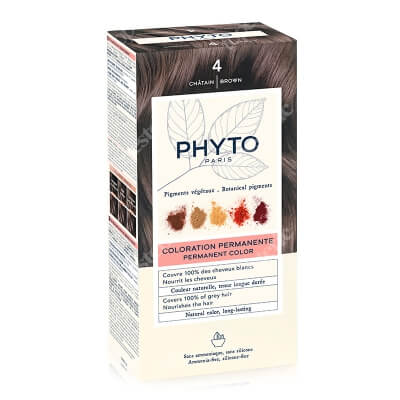 Phyto Hair Dye Farba do włosów - kasztan (kolor 4 Chatain) 1 szt
