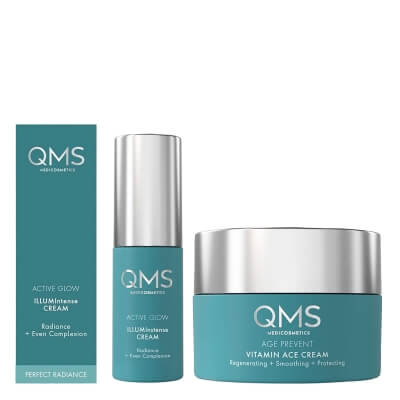 QMS Age Prevent + Active Glow ZESTAW Nawilżający krem z witaminami ACE 50 ml + Krem aktywnie rozświetlający 10 ml