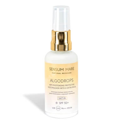 Sensum Mare AlgoDrops Satin SPF 50+/PA++++ Emulsja ochronna UVB UVA HEV/IR 50 ml