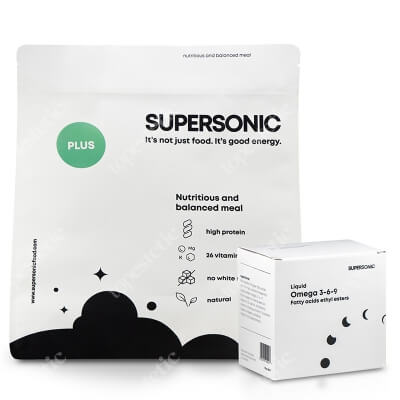 Supersonic Food Powder Plus Pełnowartościowy posiłek z dużą zawartością białka - Masło orzechowe 1,44 kg