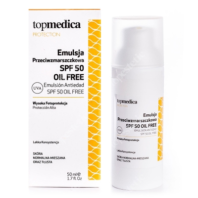 topmedica Emulsion Antiedad SPF50 Oil Free Emulsja przeciwzmarszczkowa SPF 50 50ml