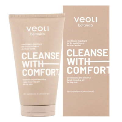 Veoli Botanica Cleanse with Comfort Nawilżająco-łagodzący żel do mycia twarzy do skóry suchej 150 ml