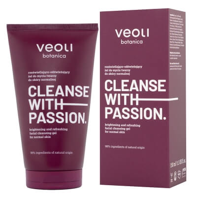 Veoli Botanica Cleanse with Passion Rozświetlająco-odświeżający żel do mycia twarzy do skóry normalne 150 ml